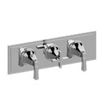 Graff G-8078H-2L1C-T M-Series Finezza UNO 3-Hole Trim Plate with Finezza Handles - Horizontal Installation