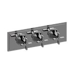 Graff G-8078H-C15E0-T M-Series Finezza UNO 3-Hole Trim Plate with Cross Handles - Horizontal Installation