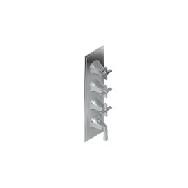 Graff G-8079-1L3C-T M-Series Finezza UNO 4-Hole Trim Plate with Finezza Handles - Vertical Installation