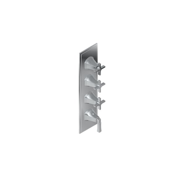 Graff G-8079-1L3C-T M-Series Finezza UNO 4-Hole Trim Plate with Finezza Handles - Vertical Installation