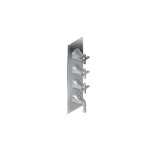 Graff G-8079-1L3C-T M-Series Finezza UNO 4-Hole Trim Plate with Finezza Handles - Vertical Installation