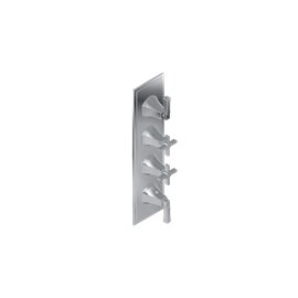 Graff G-8079-2L2C-T M-Series Finezza UNO 4-Hole Trim Plate with Finezza Handles - Vertical Installation