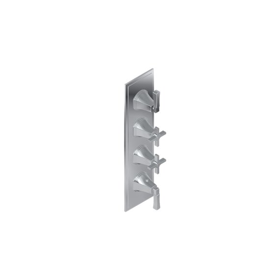 Graff G-8079-2L2C-T M-Series Finezza UNO 4-Hole Trim Plate with Finezza Handles - Vertical Installation