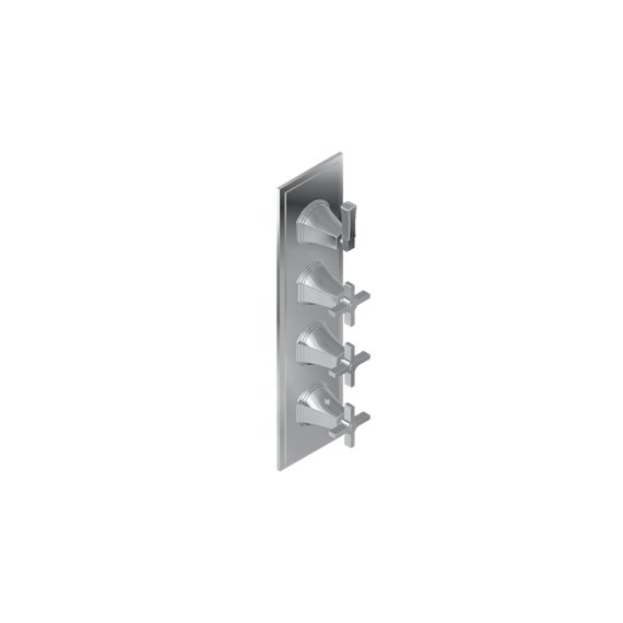 Graff G-8079-3C1L-T M-Series Finezza UNO 4-Hole Trim Plate with Finezza Handles - Vertical Installation