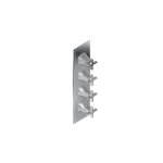 Graff G-8079-C15E0-T M-Series Finezza UNO 4-Hole Trim Plate with Cross Handles - Vertical Installation