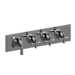 Graff G-8079H-1L3C-T M-Series Finezza UNO 4-Hole Trim Plate with Finezza Handles - Horizontal Installation