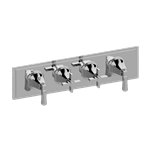 Graff G-8079H-2L2C-T M-Series Finezza UNO 4-Hole Trim Plate with Finezza Handles - Horizontal Installation