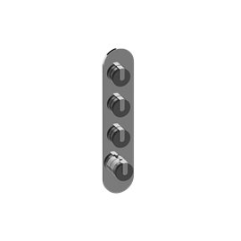 Graff G-8084-T M-Series Round 4-Hole Trim Plate with MOD+ Handles - Vertical Installation