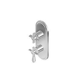 Graff G-8086-C16E0-T M-Series Camden 2-Hole Trim Plate with Cross Handles - Vertical Installation