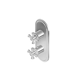 Graff G-8086-C3E0-T M-Series Transitional 2-Hole Trim Plate with Cross Handles - Vertical Installation