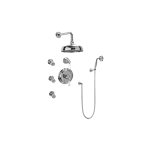 Graff GA5.222B-LC1S Full Thermostatic Shower System with Transfer Valve - Rough and Trim