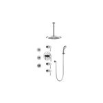 Graff GB1.131A-LM37S-T Contemporary Square Thermostatic Set with Body Sprays and Handshower - Trim Only