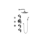 Graff GB1.132A-LM45S Contemporary Round Thermostatic Set with Body Sprays and Handshower 