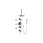 Graff GB1.231A-LM46S Contemporary Round Thermostatic Set with Body Sprays and Handshower 