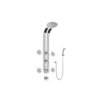 Graff GD1.130A-LM37S Round Thermostatic Ski Shower Set with Body Sprays and Handspray - Rough and Trim