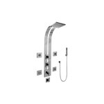 Graff GE1.120A-LM31S Square Thermostatic Ski Shower Set with Body Sprays and Handshowers - Trim and Rough