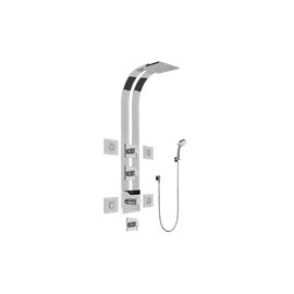 Graff GE1.130A-LM39S Square Thermostatic Ski Shower Set with Body Sprays and Handshowers - Rough and Trim