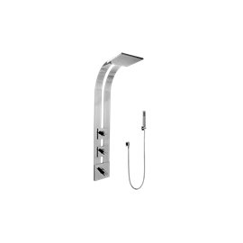 Graff GE2.020A-C14S-T Square Thermostatic Ski Shower Set with Handshowers - Trim Only