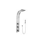 Graff GE2.020A-C9S Square Thermostatic Ski Shower Set with Handshowers - Trim and Rough