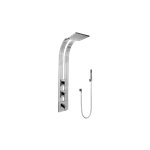 Graff GE2.020A-LM31S Square Thermostatic Ski Shower Set with Handshowers - Trim and Rough