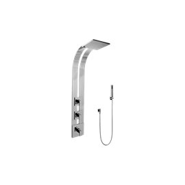 Graff GE2.020A-LM31S-T Square Thermostatic Ski Shower Set with Handshowers - Trim Only