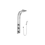 Graff GE2.030A-C9S Square Thermostatic Ski Shower Set with Handshowers - Rough and Trim