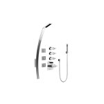 Graff GF1.120A-C14S Luna Thermostatic Shower Set with Body Sprays and Handshower - Rough and Trim