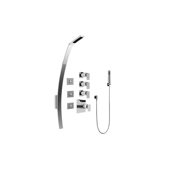 Graff GF1.120A-LM31S-T Luna Thermostatic Shower Set with Body Sprays and Handshower - Trim Only