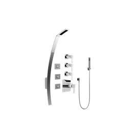 Graff GF1.120A-LM38S Luna Thermostatic Shower Set with Body Sprays and Handshower - Rough and Trim