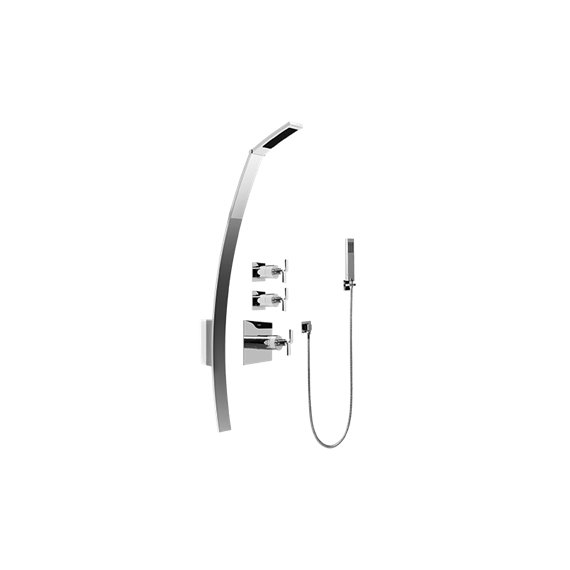 Graff GF2.020A-C9S Luna Thermostatic Shower Set with Handshower - Rough and Trim