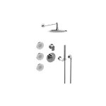 Graff GL2.122SG-LM59E0 M-Series Full Thermostatic Shower System with Diverter Valve - Rough and Trim 