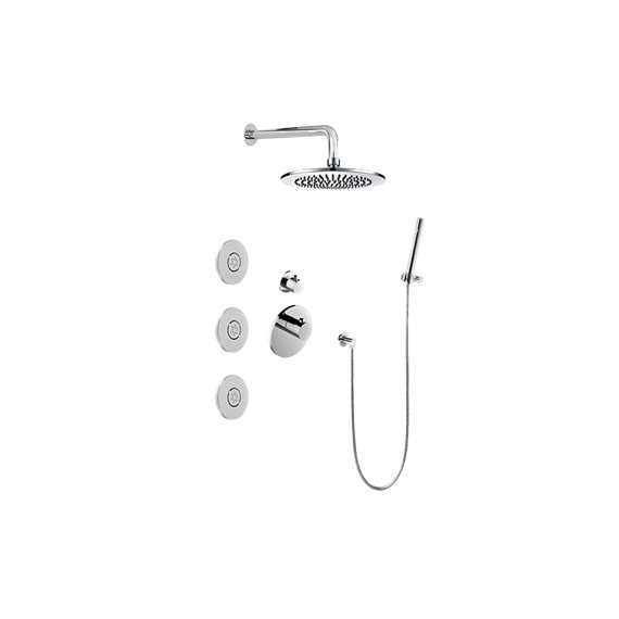 Graff GL2.122SG-RH0-T M-Series Full Thermostatic Shower System with Diverter Valve - Trim Only 