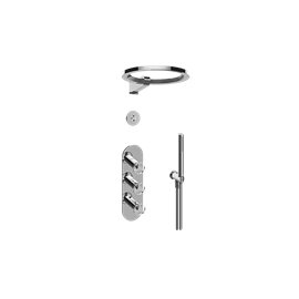 Graff GL3.029WT-C19E0-T M-Series Thermostatic Set with Ametis Ring, Handshower and Diverter Valve - Trim Only