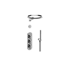 Graff GL3.029WT-LM58E0-T M-Series Thermostatic Set with Ametis Ring, Handshower and Diverter Valve - Trim Only