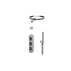 Graff GL3.029WT-LM59E0 M-Series Thermostatic Set with Ametis Ring, Handshower and Diverter Valve - Rough and Trim