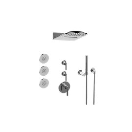 Graff GL3.123SE-LM57E0-T Full Round Thermostatic Shower System - Trim