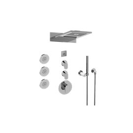 Graff GL3.124SE-LM44E0-T Full Round LED Thermostatic Shower System - Trim