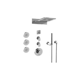 Graff GL3.124SE-LM45E0-T Full Round LED Thermostatic Shower System - Trim