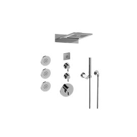 Graff GL3.124SE-LM46E0-T Full Round LED Thermostatic Shower System - Trim