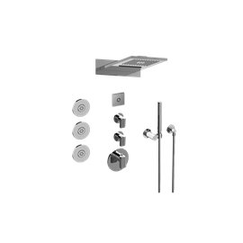 Graff GL3.124SE-LM58E0-T Full Round LED Thermostatic Shower System - Trim