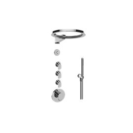 Graff GL4.029SC-LM45E0 M-Series Thermostatic Set with Ametis Ring and Handshower - Rough and Trim