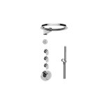 Graff GL4.029SC-LM45E0 M-Series Thermostatic Set with Ametis Ring and Handshower - Rough and Trim