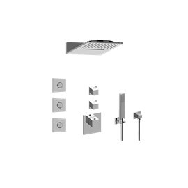 Graff GM3.123SE-SH0-T Full Square Thermostatic Shower System - Trim