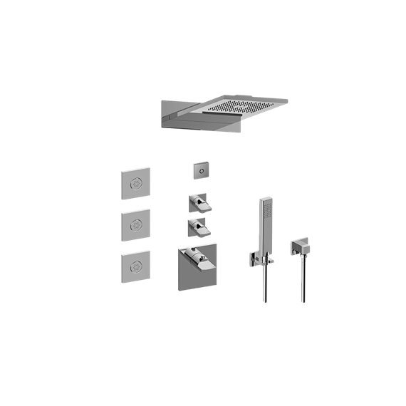 Graff GM3.124SE-C14E0 Full Square LED Thermostatic Shower System