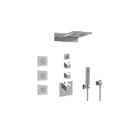 Graff GM3.124SE-SH0 Full Square LED Thermostatic Shower System