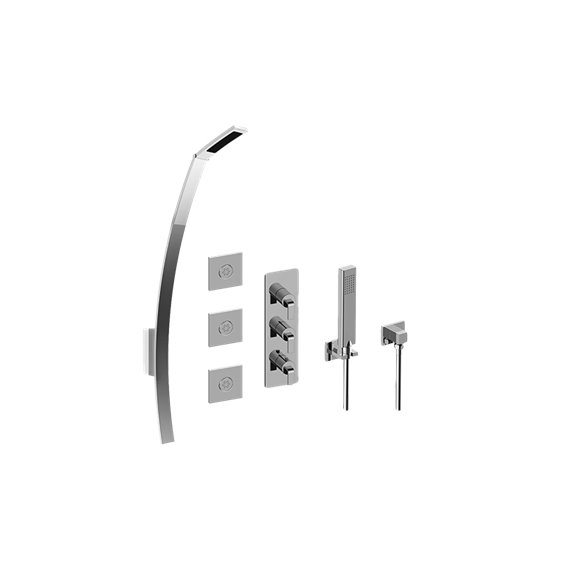 Graff GM3.128WH-LM40E0-T M-Series Full Thermostatic Shower System - Trim Only 