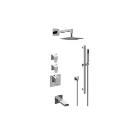 Graff GM3.612ST-LM38E0 M-Series Thermostatic Shower System - Tub and Shower with Handshower - Rough and Trim 