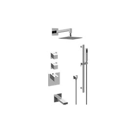 Graff GM3.612ST-SH0 M-Series Thermostatic Shower System - Tub and Shower with Handshower - Rough and Trim 