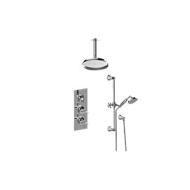 Graff GP3.011WB-2C1L M-Series Thermostatic Shower System - Shower with Handshower - Rough and Trim 