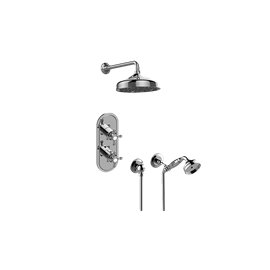 Graff GS2.022WD-C2E0-T M-Series Thermostatic Shower System - Shower with Handshower - Trim Only 